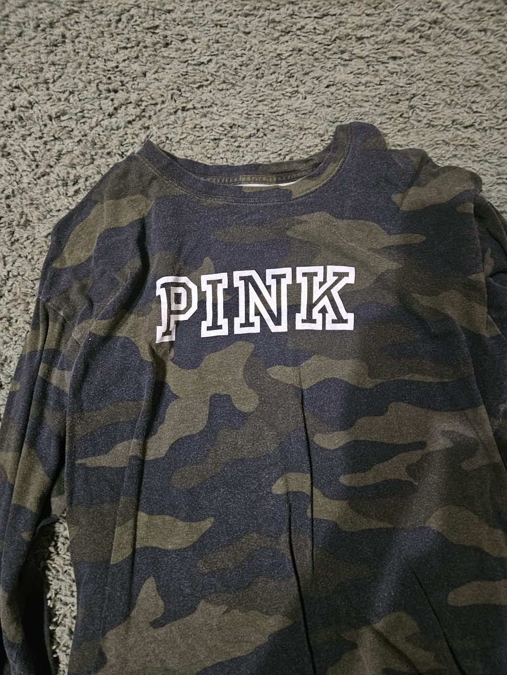 PINK Victoria's Secret Camo Long Sleeve Tee - Picture 2 of 4